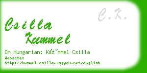 csilla kummel business card